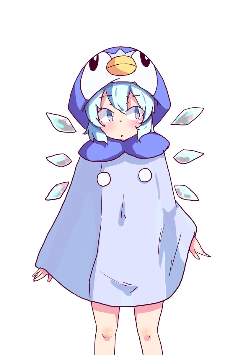 cirno and piplup (touhou and 1 more) drawn by sokutenkun
