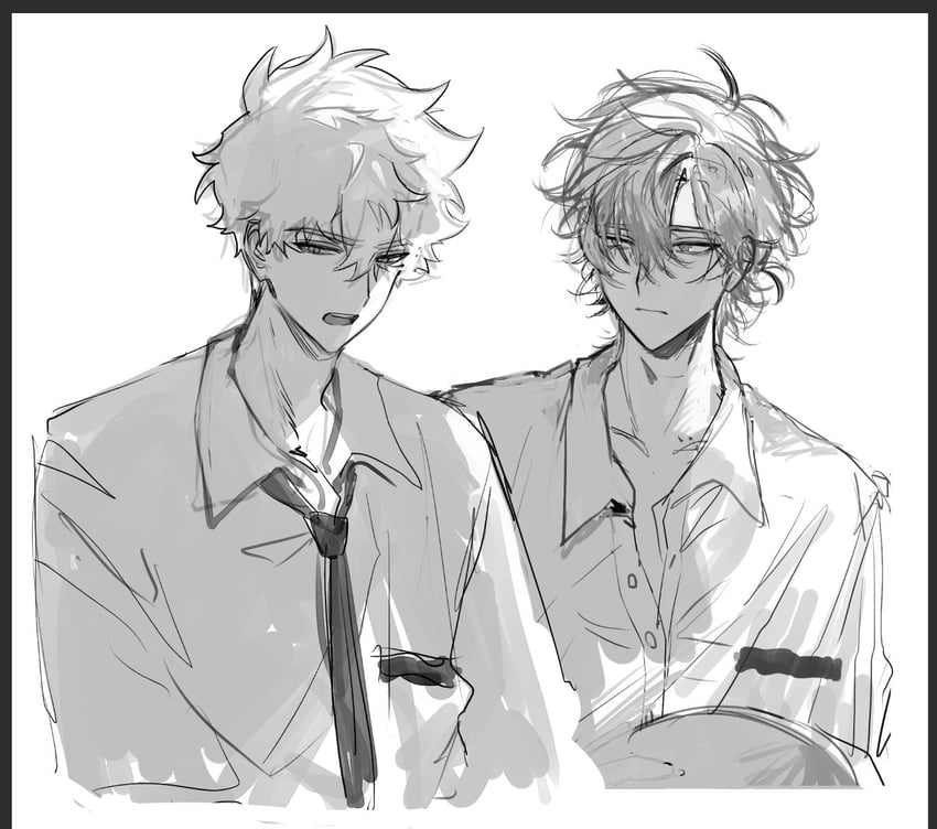 cheng xiaoshi and lu guang (shiguang dailiren) drawn by justjust_monika