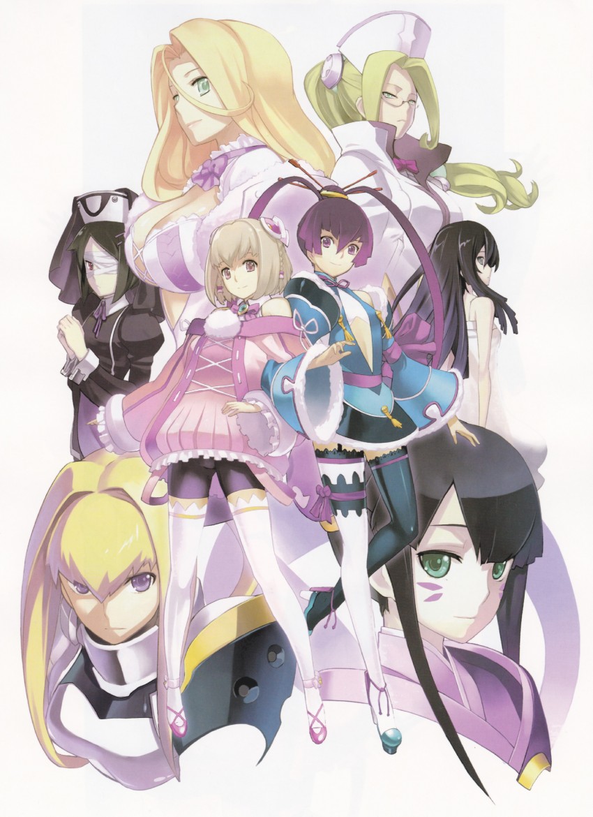 saki, finnel, soma, filament, sakia-rumei, and 3 more (ar tonelico and 1 more) drawn by nagi_ryou