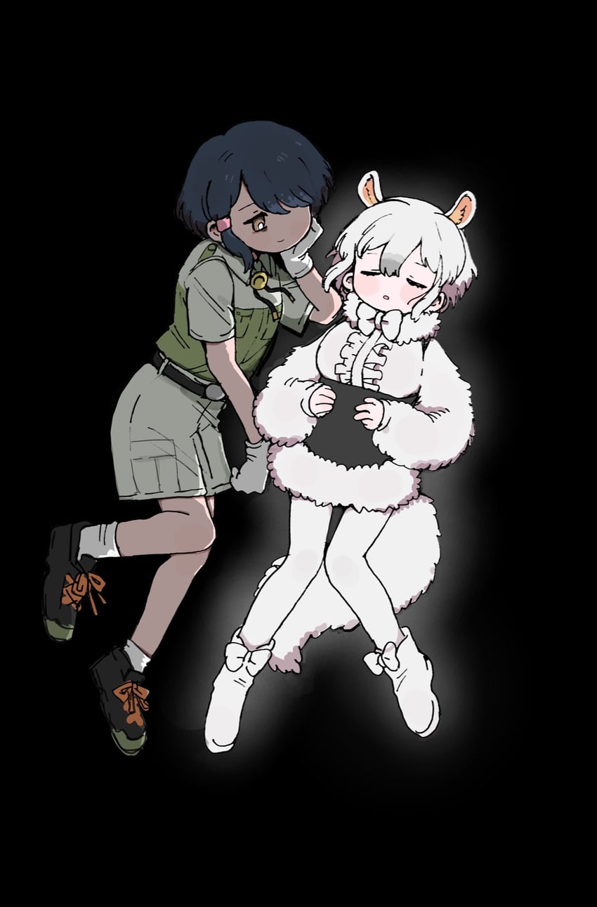 captain and southern tamandua (kemono friends and 1 more) drawn by 010mzam