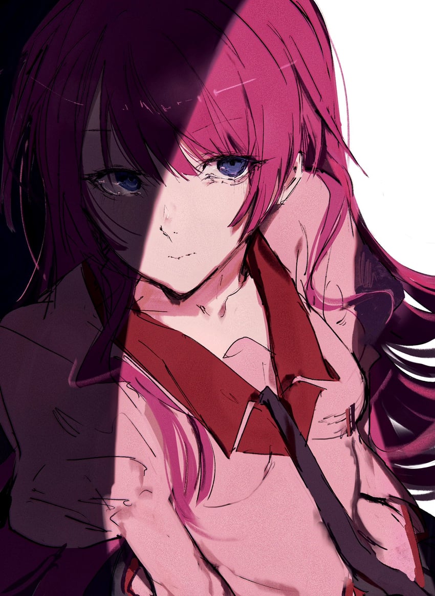 senjougahara hitagi (monogatari and 1 more) drawn by moku_(muooku)