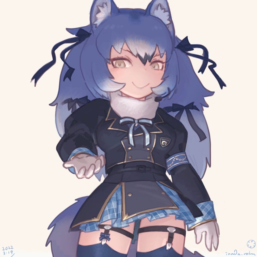 dire wolf (kemono friends and 1 more) drawn by inada_roku