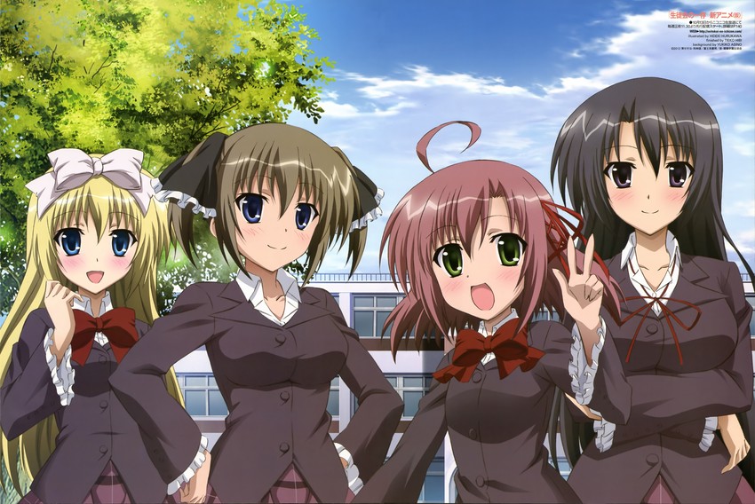 shiina mafuyu, sakurano kurimu, shiina minatsu, and akaba chizuru (newtype and 1 more) drawn by furukawa_hideki