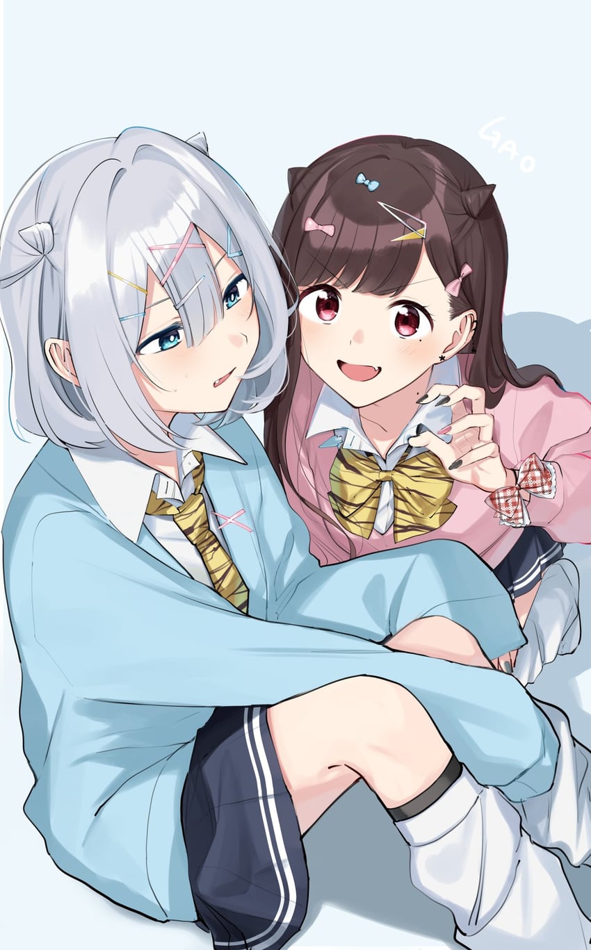 hoshikawa shizuku and asaka kaori (kimi to tsuzuru utakata) drawn by yuama
