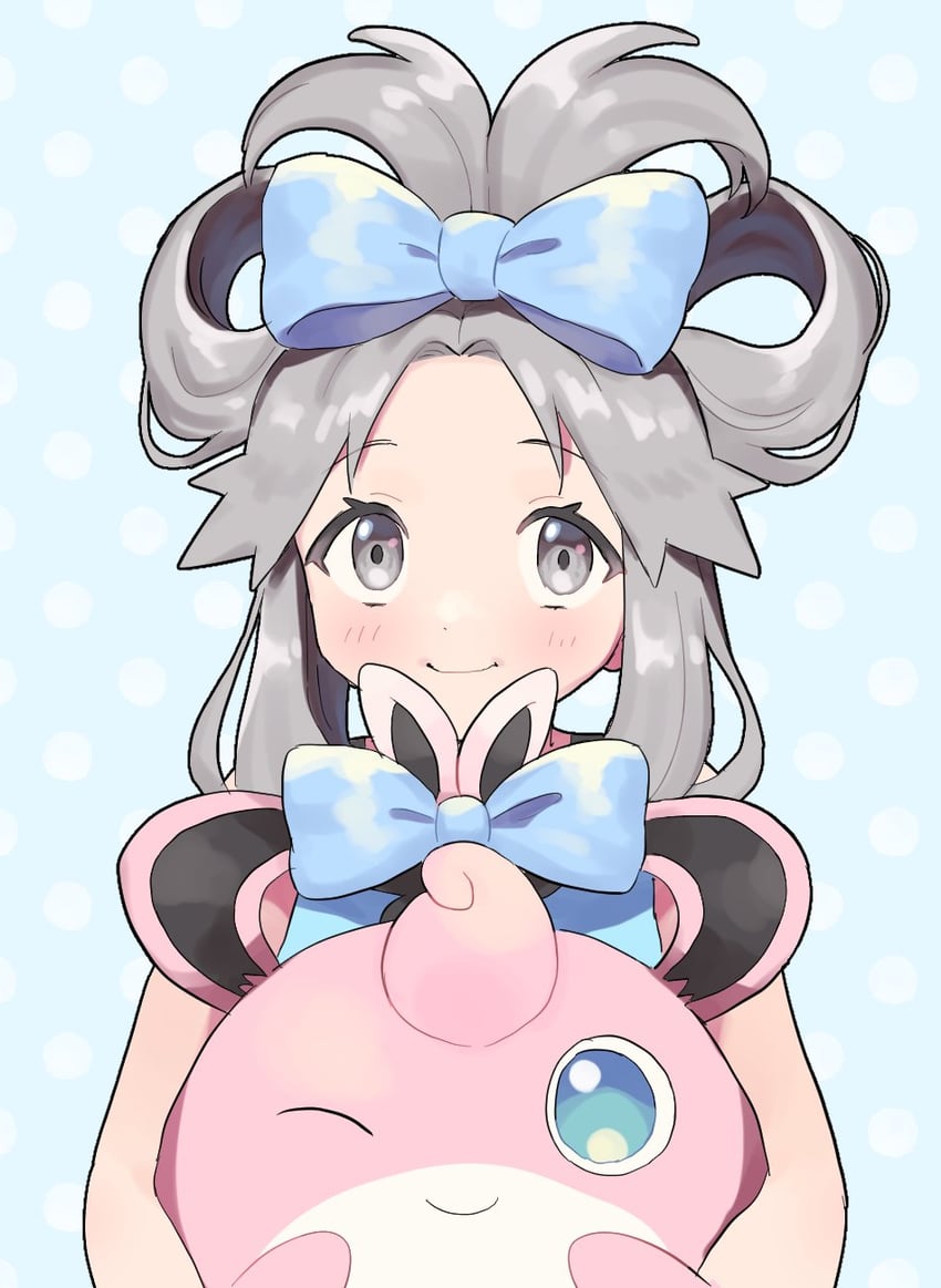 leaf and wigglytuff (pokemon and 1 more) drawn by pumpkinpan