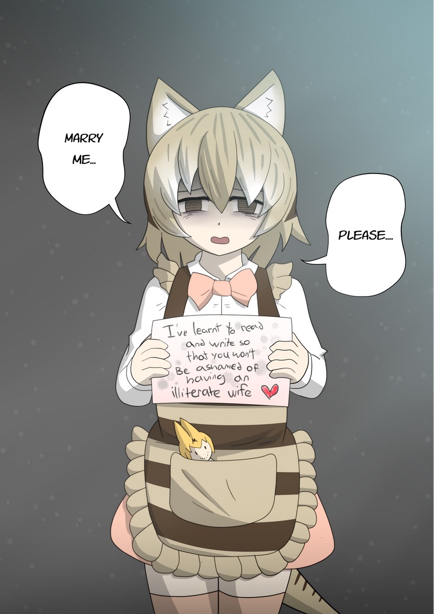 serval and thylacine (kemono friends) drawn by arkeden_razeare