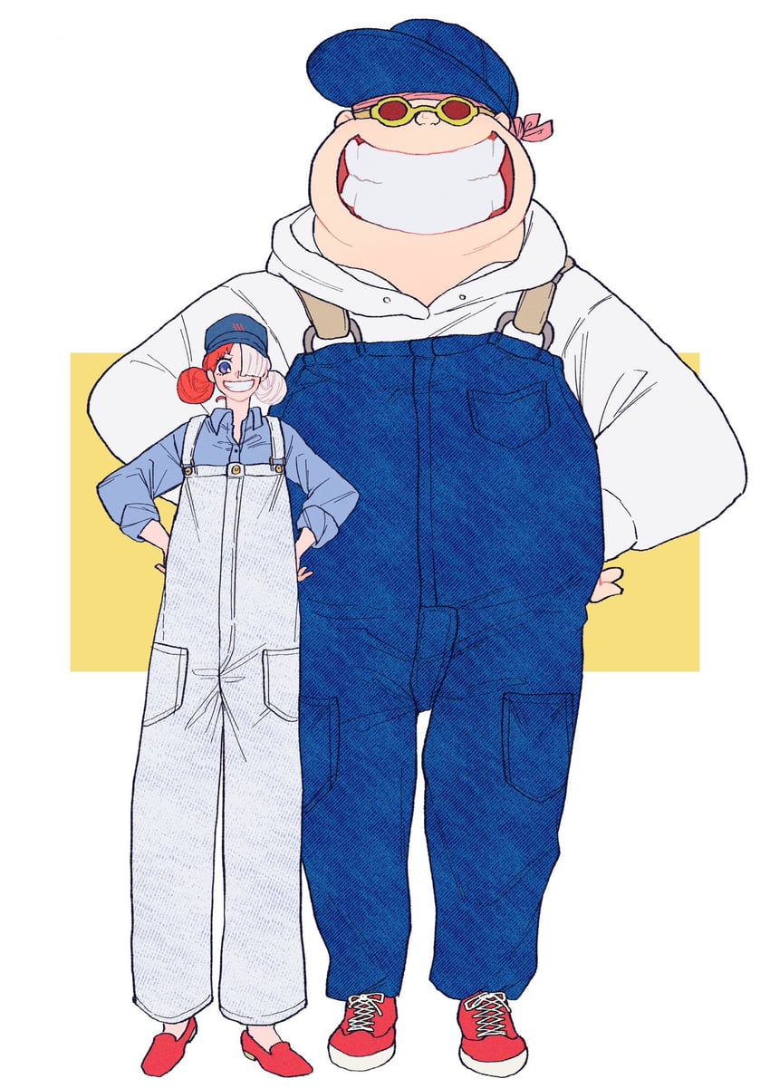 uta and lucky roux (one piece and 1 more) drawn by heart_blody