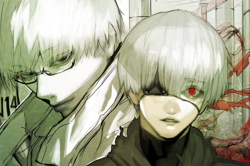 kaneki ken and arima kishou (tokyo ghoul) drawn by stfr_(stfr_kaz)