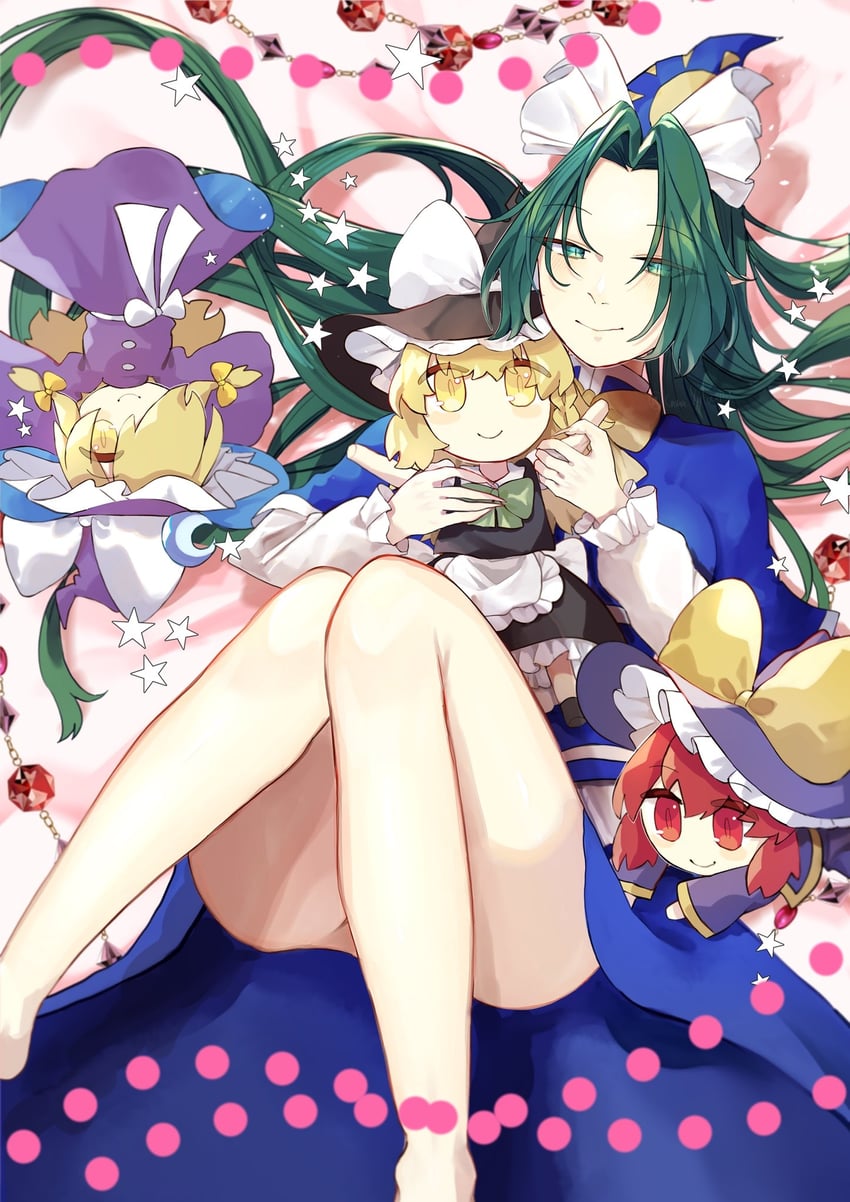 kirisame marisa and mima (touhou and 2 more) drawn by kuma_xylocopa