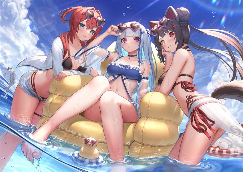 lize helesta, ange katrina, inui toko, and sebastian piyodore (nijisanji) drawn by suraimu_(suraimuraimu)