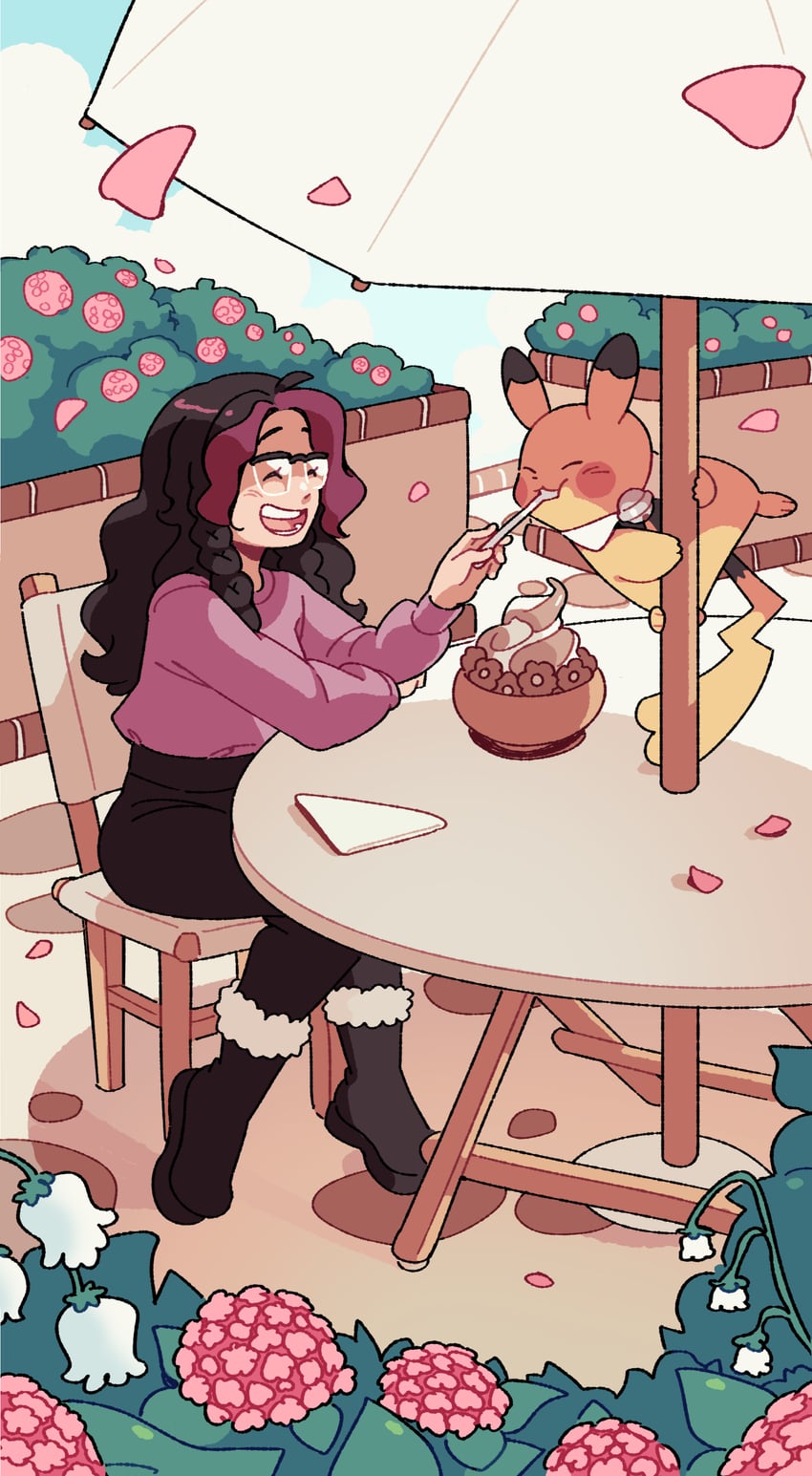 pikachu (original and 1 more) drawn by fourleafisland