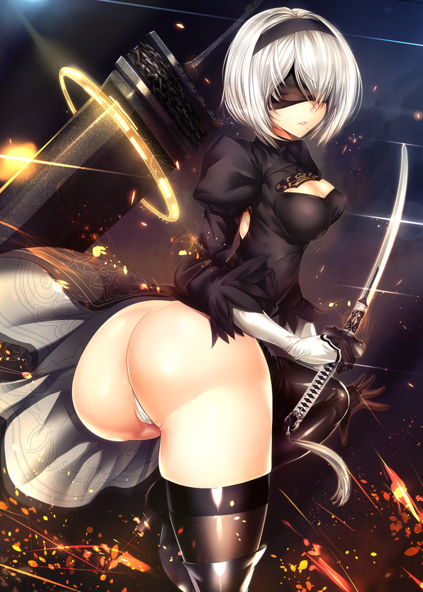 2b (nier and 1 more) drawn by silly_(marinkomoe)