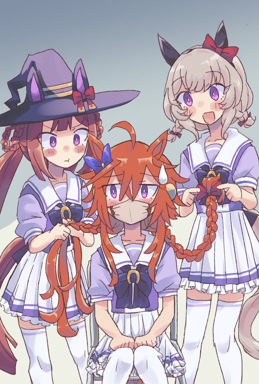 curren chan, sweep tosho, and orfevre (umamusume) drawn by taisa_(h68533631)