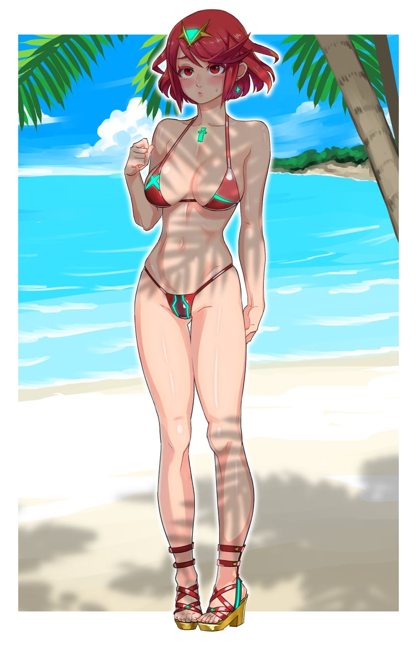 pyra (xenoblade chronicles and 1 more) drawn by foxtrotfoxglove