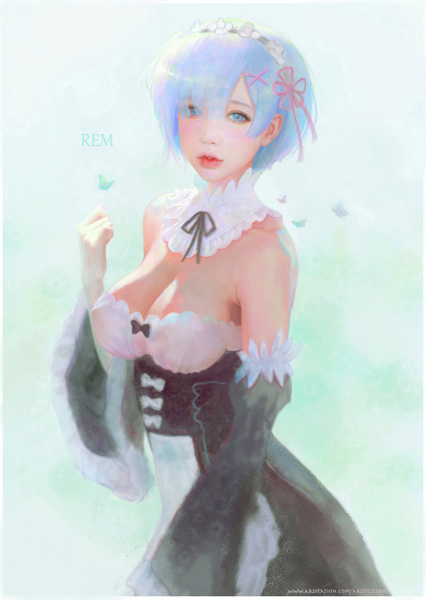 rem (re:zero kara hajimeru isekai seikatsu) drawn by ruoxin_zhang