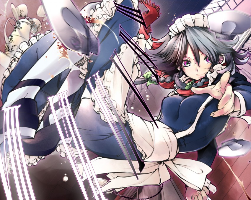 izayoi sakuya (touhou) drawn by yukari_(konekonekozou)