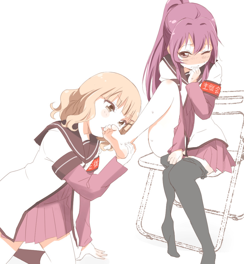oomuro sakurako and sugiura ayano (yuruyuri) drawn by kamiki_uutarou