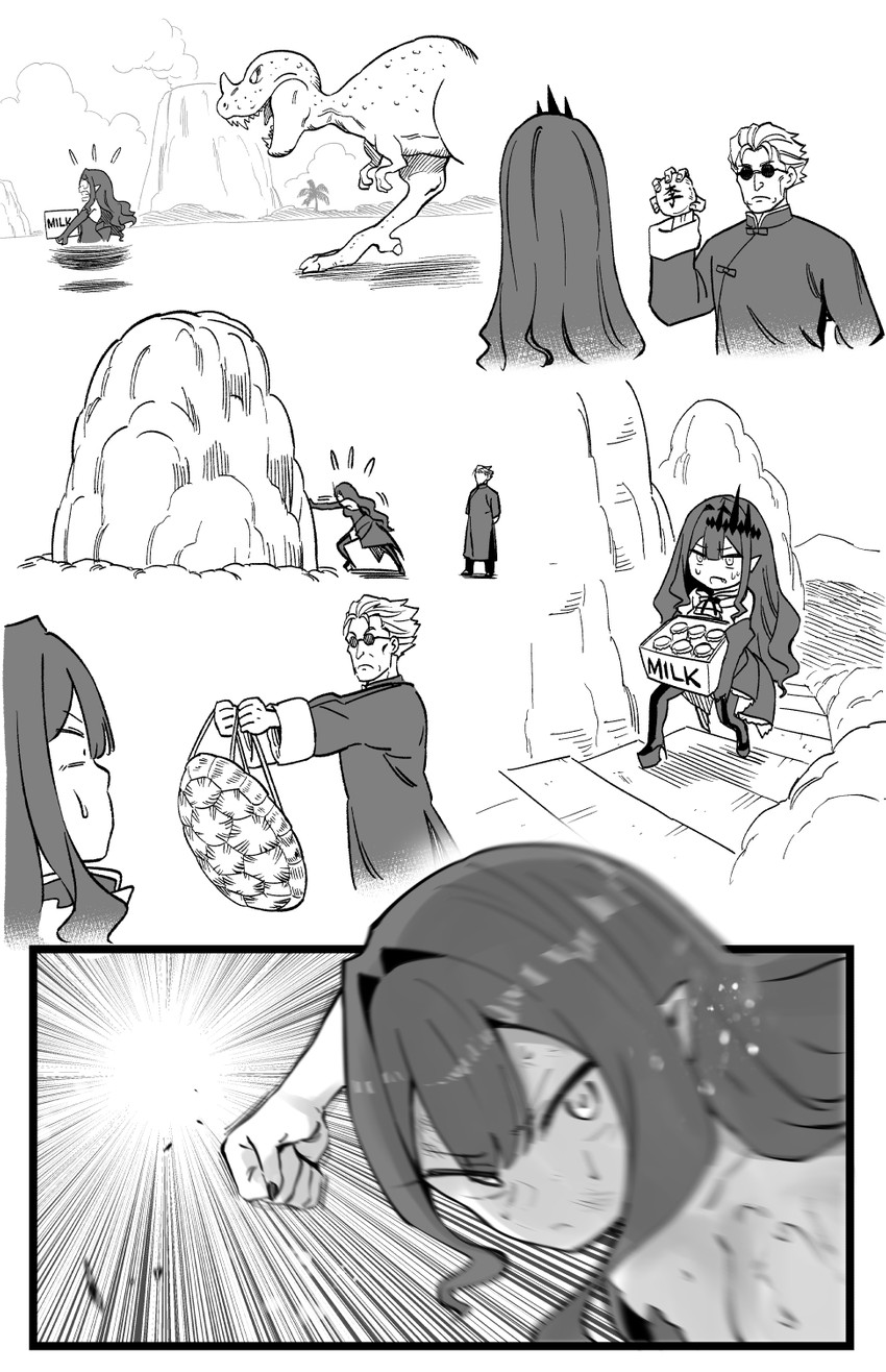 baobhan sith and li shuwen (fate and 2 more) drawn by hirunagi