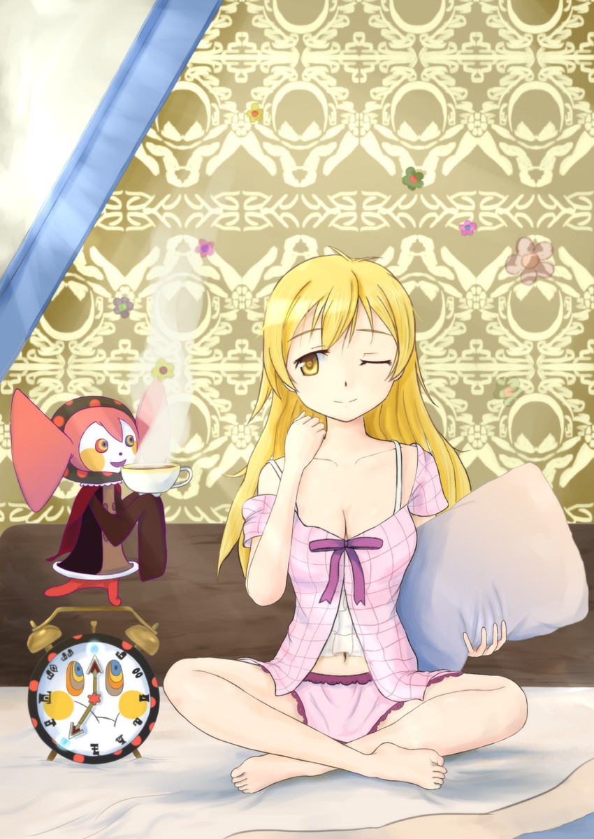 tomoe mami and charlotte (mahou shoujo madoka magica) drawn by keicha_(kmoekaki)