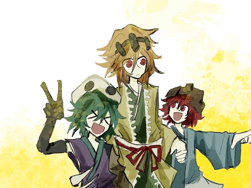 zuifeng tenkai, katano sukune, and kitsugai sese (len'en) drawn by shi_tong