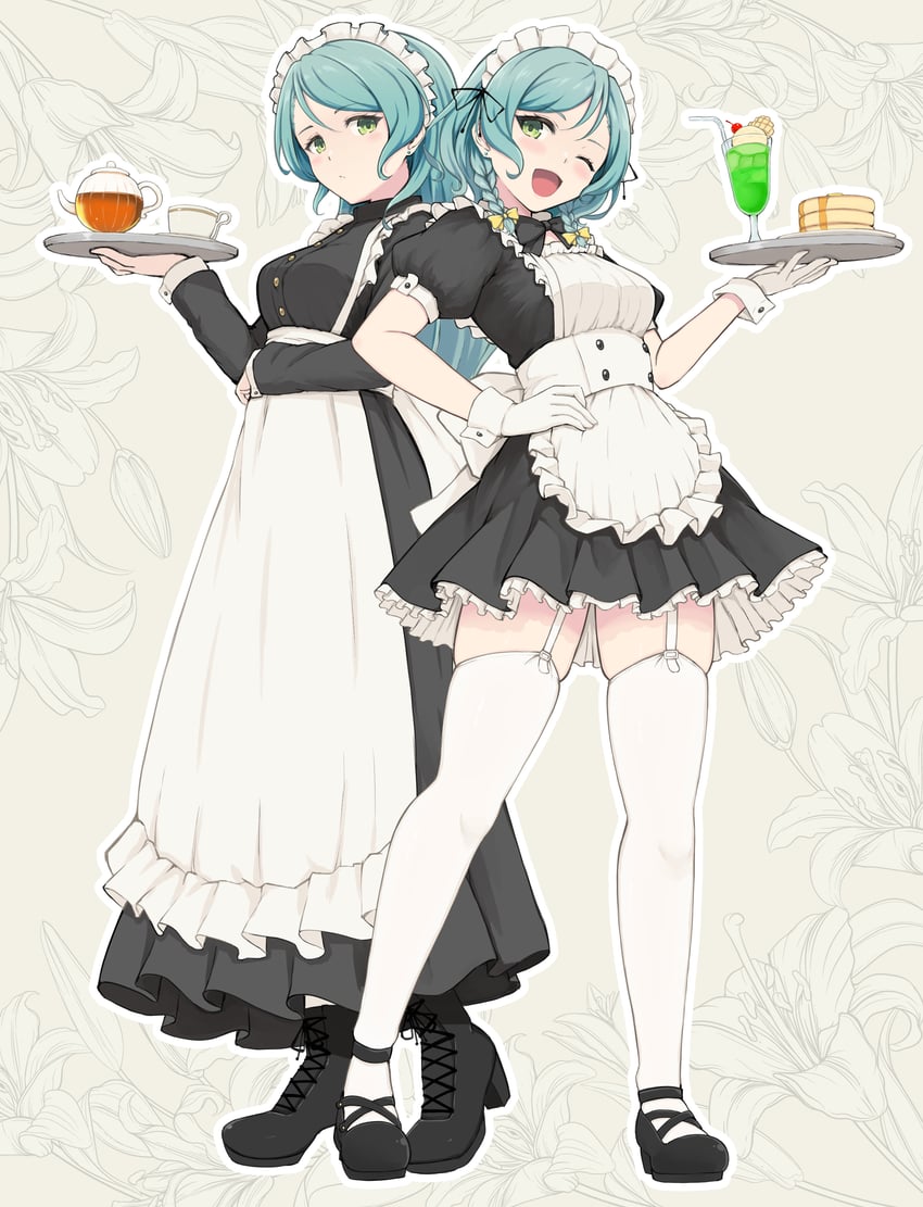 hikawa sayo and hikawa hina (bang dream!) drawn by temari_rin