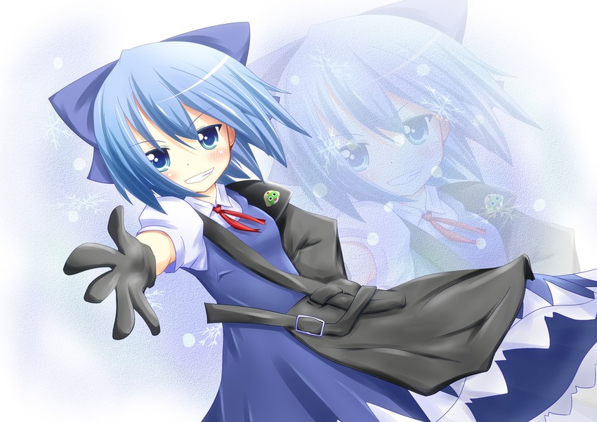 cirno and keroro (touhou and 2 more) drawn by akai_ringo_(ringo-ya)