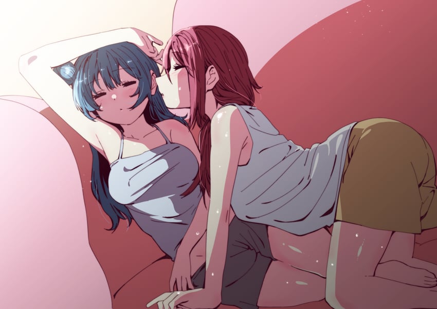 tsushima yoshiko and sakurauchi riko (love live! and 1 more) drawn by ecoman