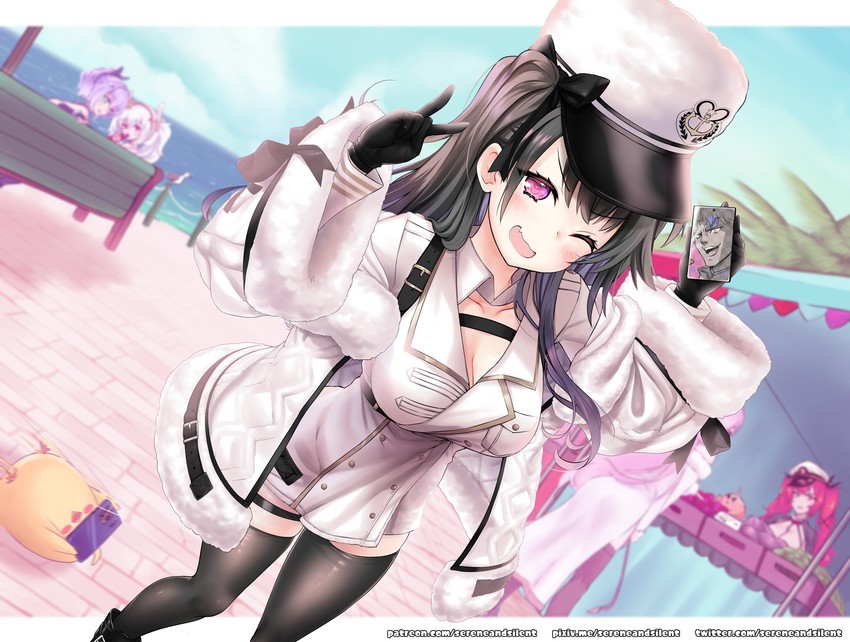 manjuu, dio brando, laffey, javelin, honolulu, and 1 more (azur lane and 1 more) drawn by sereneandsilent