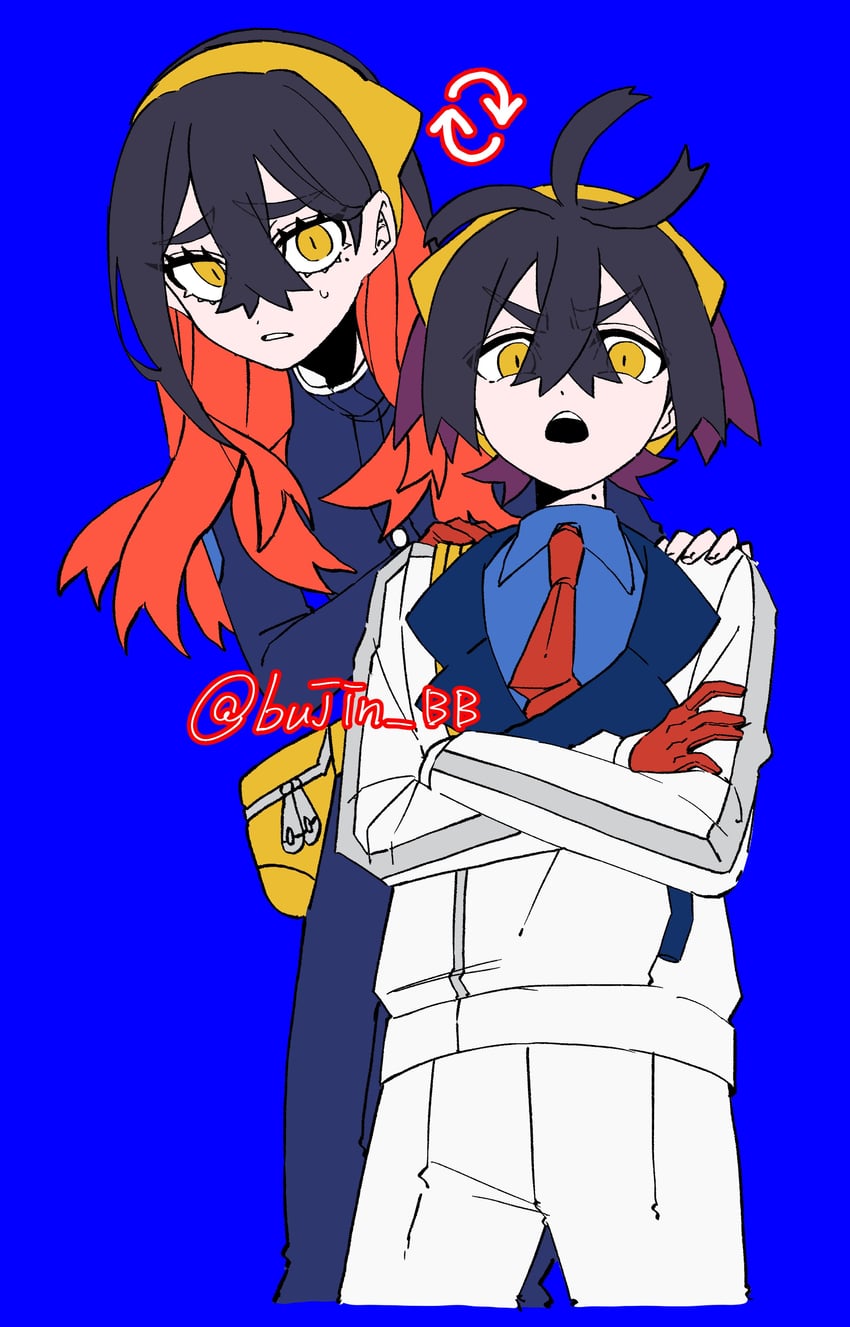 kieran and carmine (pokemon and 1 more) drawn by bujin_bb