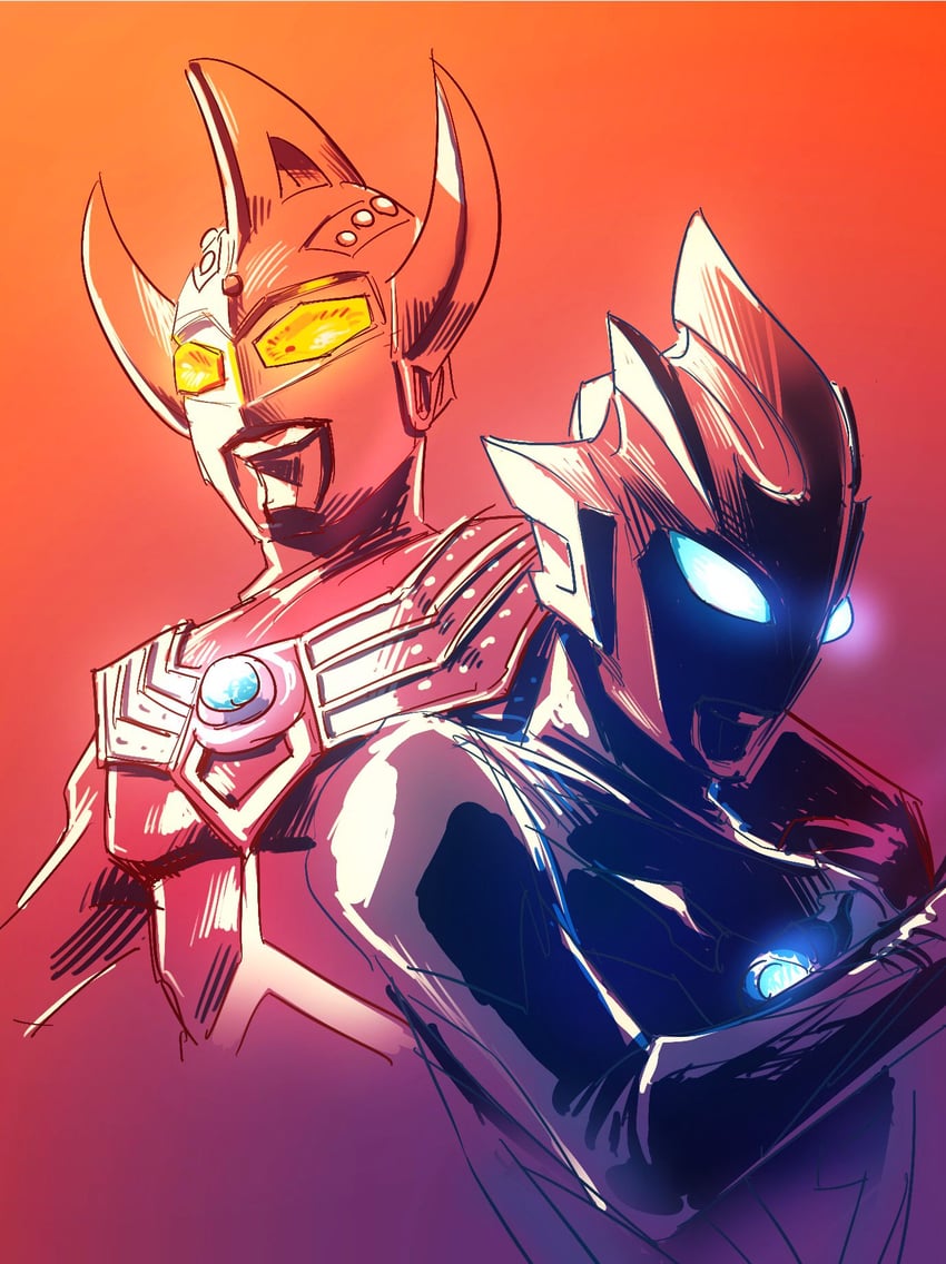 ultraman tarou, ultraman tregear, and ultraman tregear early style (ultra series and 1 more) drawn by ks_(minusks)