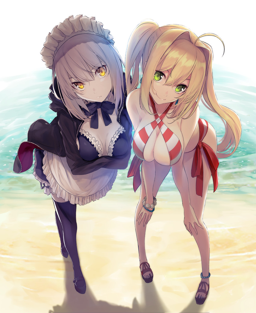 artoria pendragon, nero claudius, and saber alter (fate and 1 more) drawn by yuunagi_(seventh_heaven)