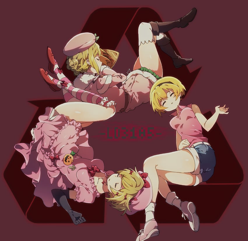 houjou satoko, lambdadelta, and jestress (higurashi no naku koro ni and 2 more) drawn by hinamikan