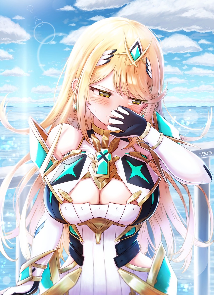 mythra (xenoblade chronicles and 1 more) drawn by taro_(peach_taro51)
