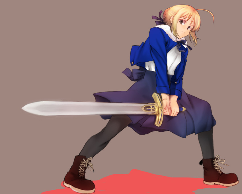artoria pendragon and saber (fate and 1 more) drawn by maa_(29kuu)