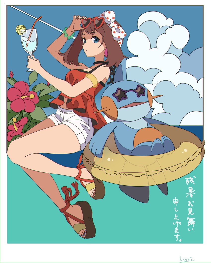 may and marshtomp (pokemon and 1 more) drawn by hari611