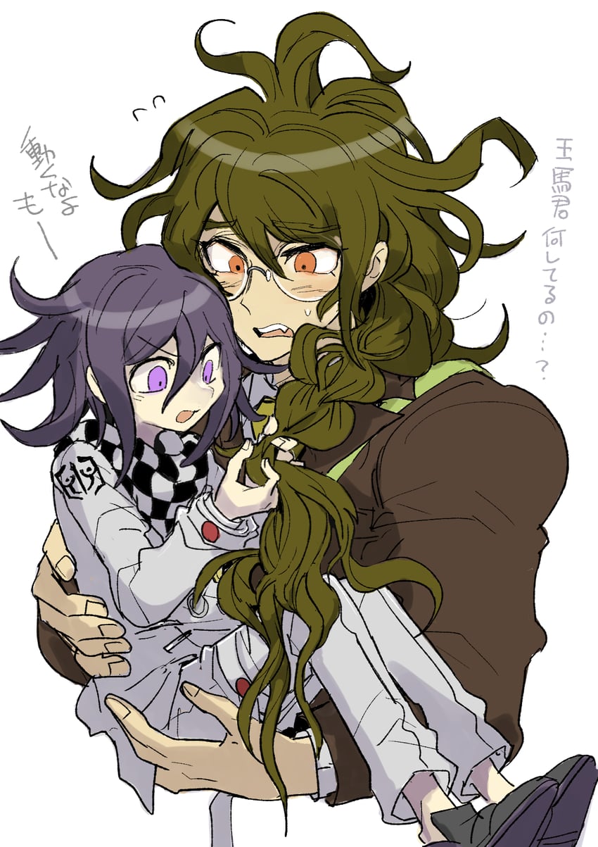 oma kokichi and gokuhara gonta (danganronpa and 1 more) drawn by kumakoro_(tetsupag)
