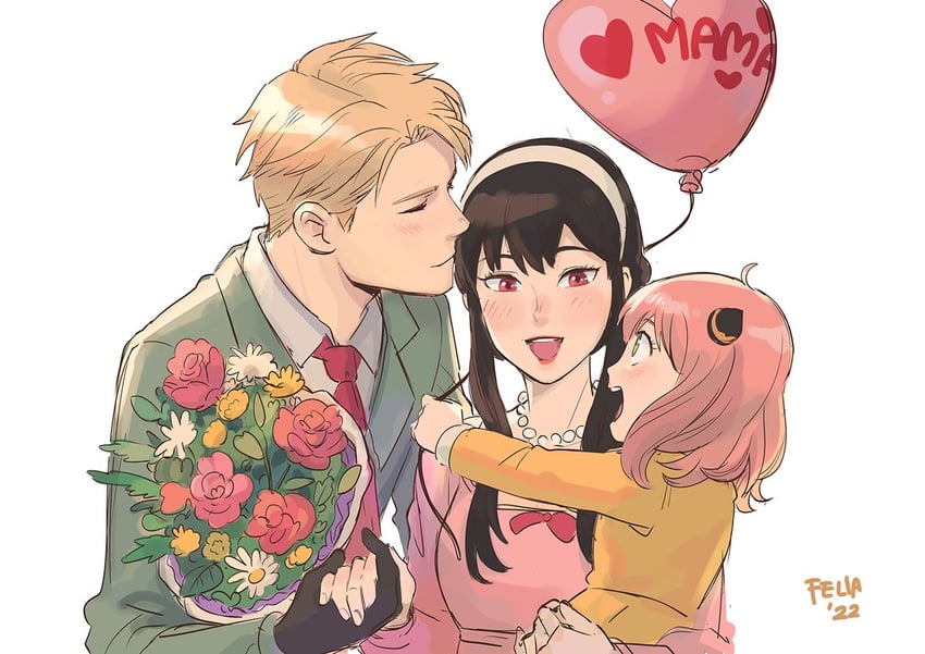 yor briar, anya, and twilight (spy x family) drawn by felia_hanakata