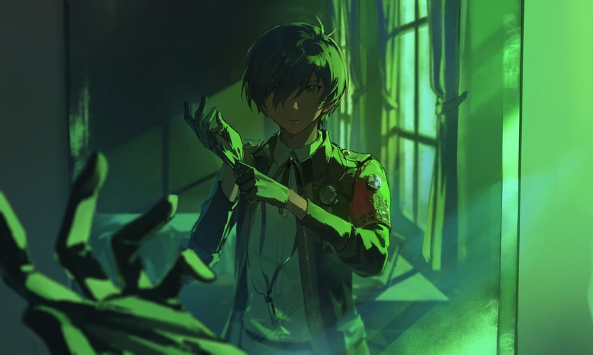 yuuki makoto (persona and 2 more) drawn by yosora