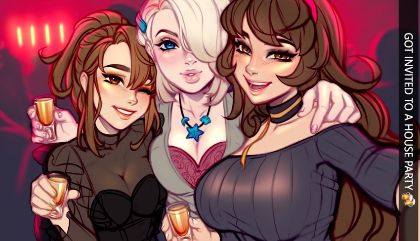 mea koenig, audi, and leah koenig (original) drawn by blushyspicy