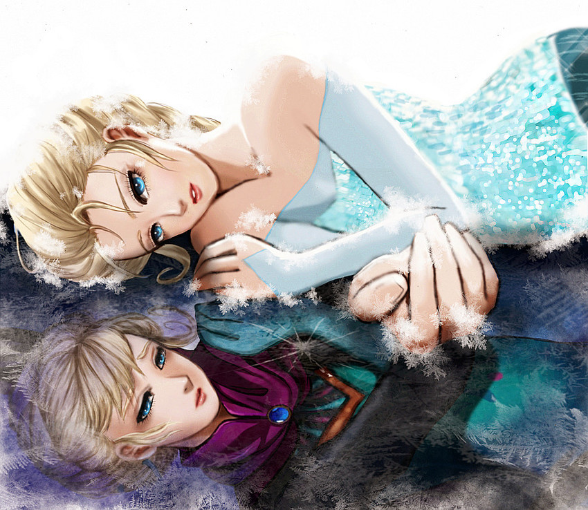 elsa (frozen) drawn by esther_shen