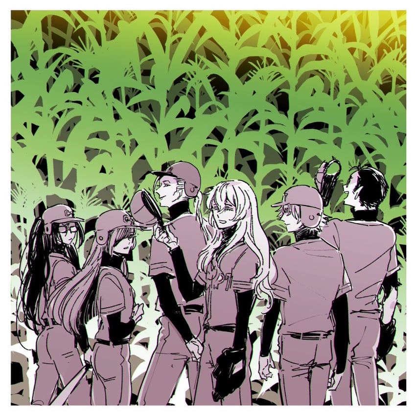 yu mei-ren, kirschtaria wodime, daybit sem void, ophelia phamrsolone, akuta hinako, and 2 more (fate and 2 more) drawn by nobicco