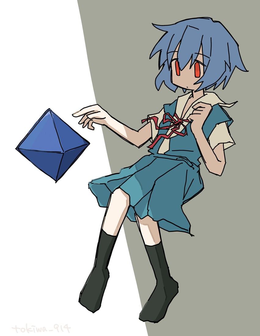 ayanami rei and ramiel (neon genesis evangelion) drawn by tokiwa_(914)