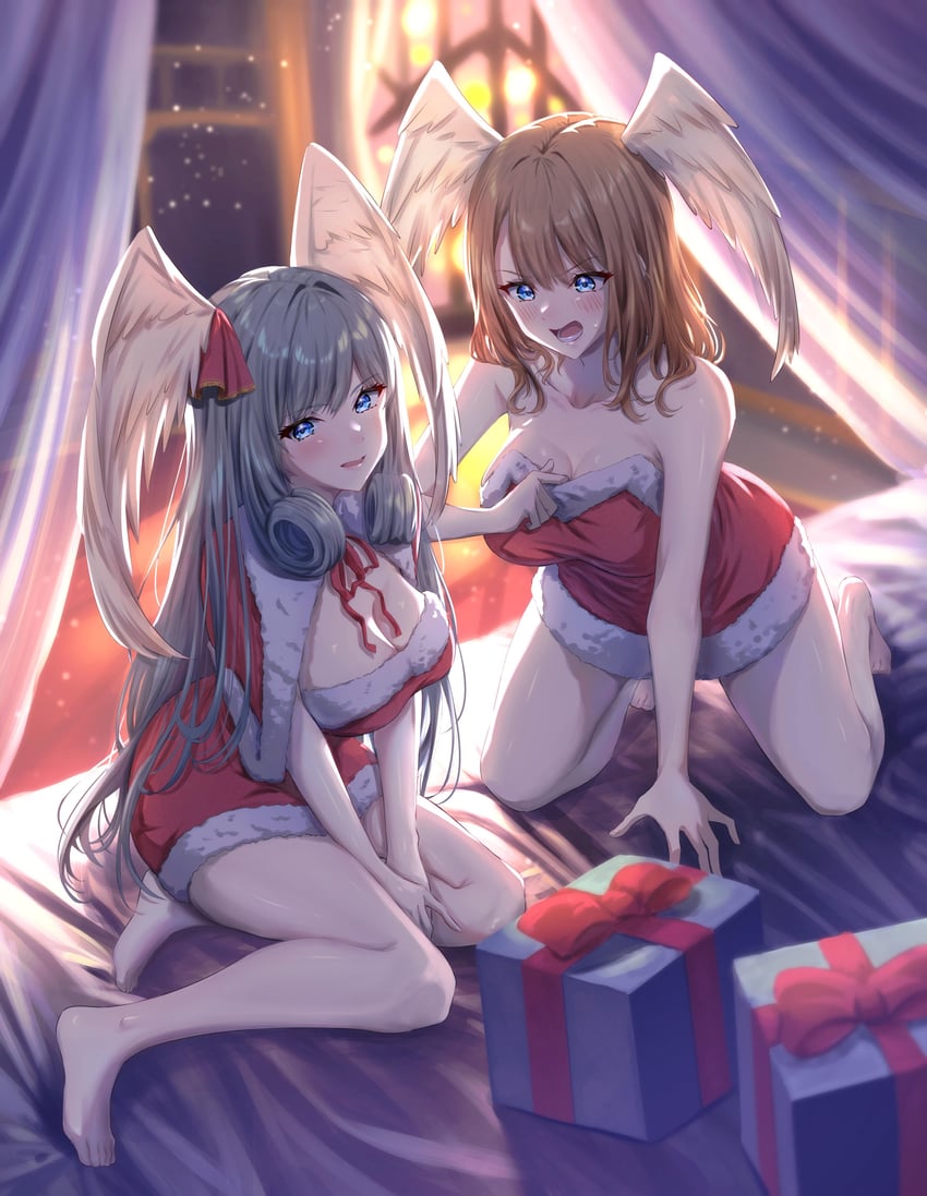 eunie and melia antiqua (xenoblade chronicles and 2 more) drawn by sakunaru