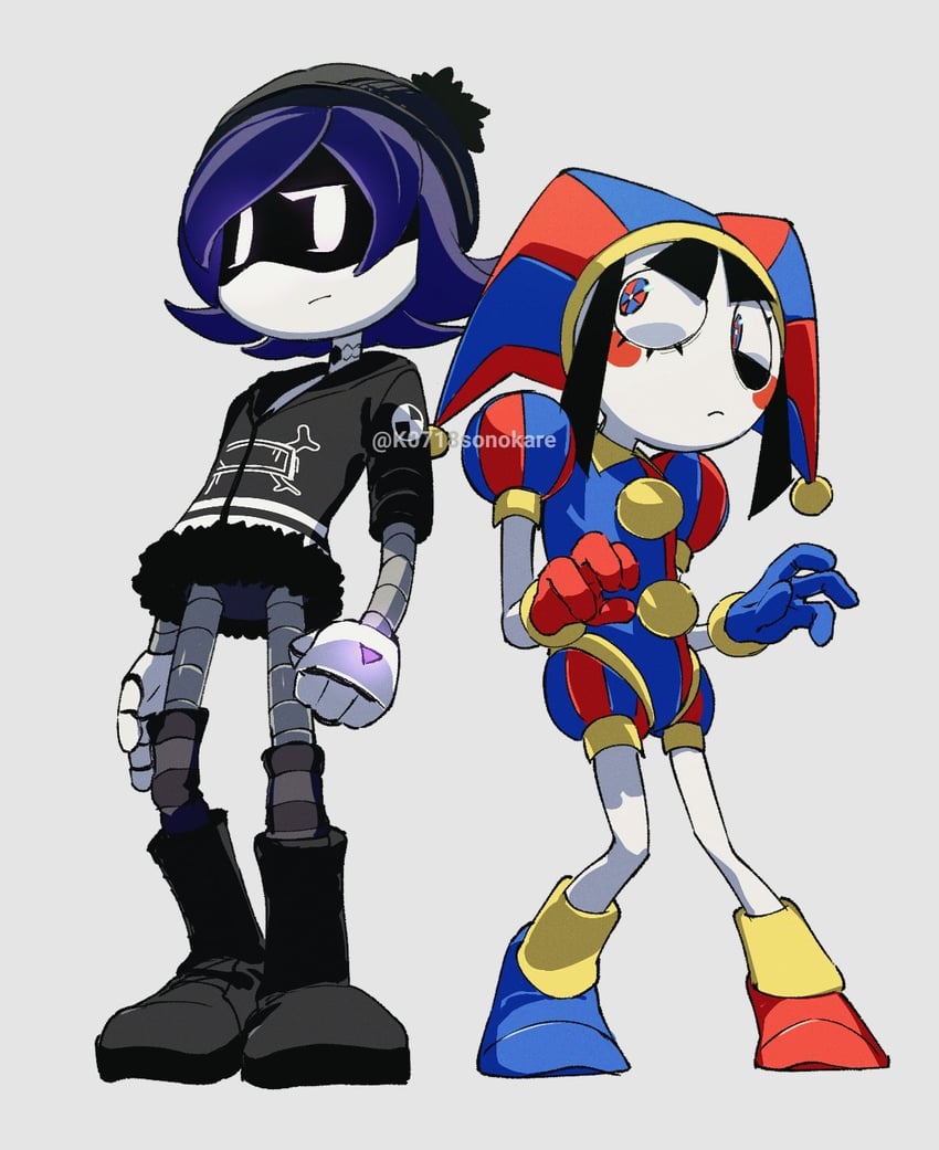 pomni and uzi (the amazing digital circus and 1 more) drawn by sonokare