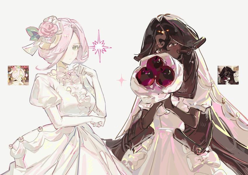 black forest cookie and wedding cake cookie (cookie run and 1 more) drawn by f4d1a6