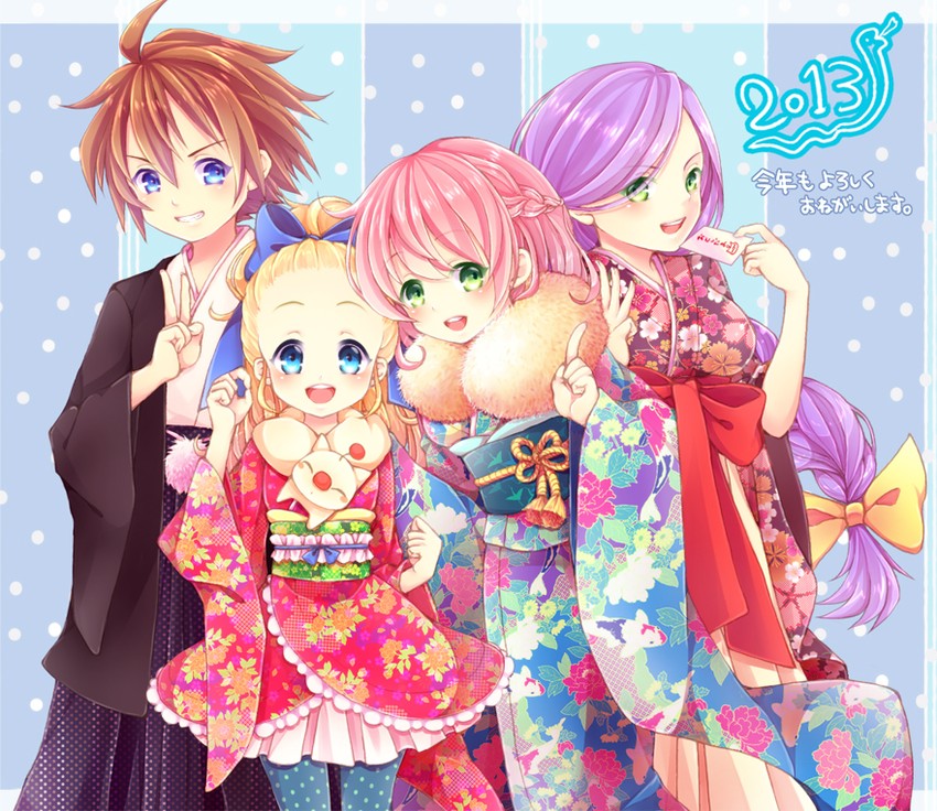 moogle, lenna charlotte tycoon, faris scherwiz, bartz klauser, and krile mayer baldesion (final fantasy and 1 more) drawn by makosuke