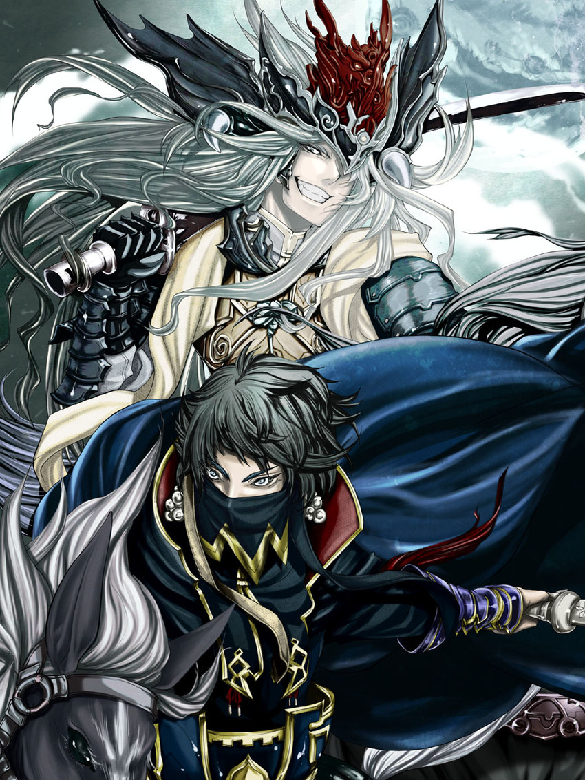 zhou yu and sun ce (sangokushi taisen) drawn by himari_(dragongear)