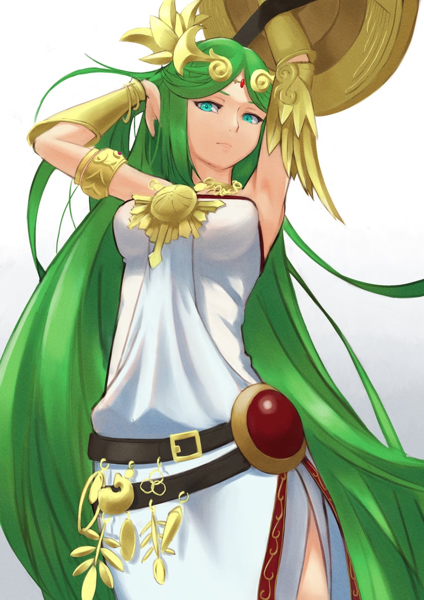 palutena (kid icarus and 1 more) drawn by nabe_ken