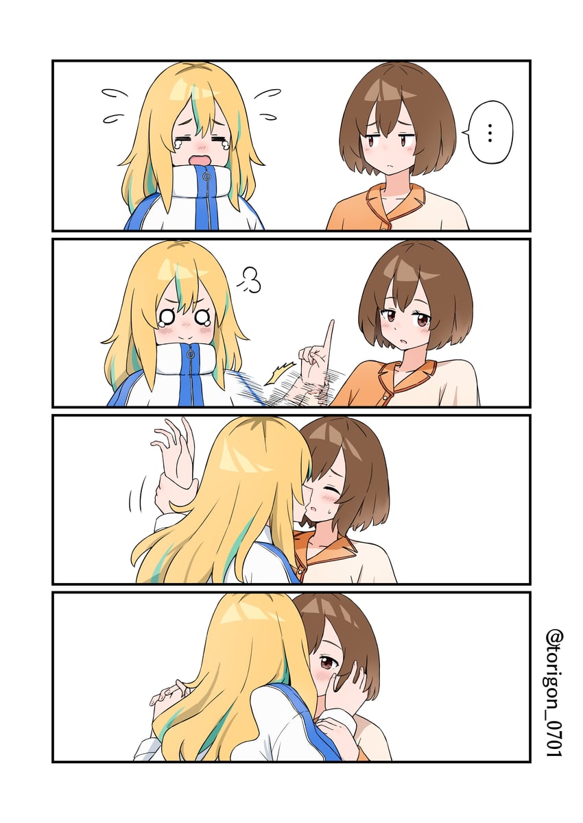 yamanouchi kano and kouzuki mahiru (yoru no kurage wa oyogenai) drawn by torigon