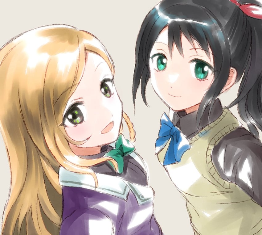 hyodo sayuri and tsukishima yuka (love live! and 1 more) drawn by torigai